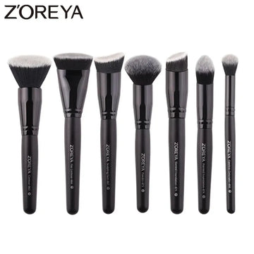 ZOREYA Black Makeup Brushes Set - Unleash Your Beauty Canvas