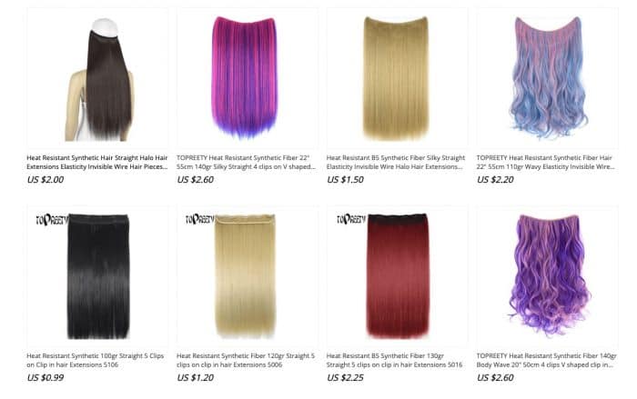 cheap synthetic hair